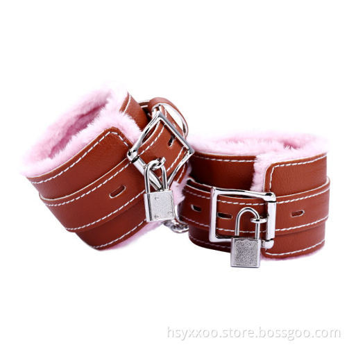 Fur Lined Ankle Cuff Restraints Adult Novelty Product Sex Toy Adult Games Cosplay Sex Slave Fetish Bondage Restraints Crazy Sex